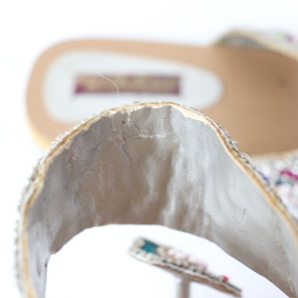 Walk Eaze Ethnic Multi Color Embellished Toe Ring Sandals Flats 9 - Picture 8 of 8